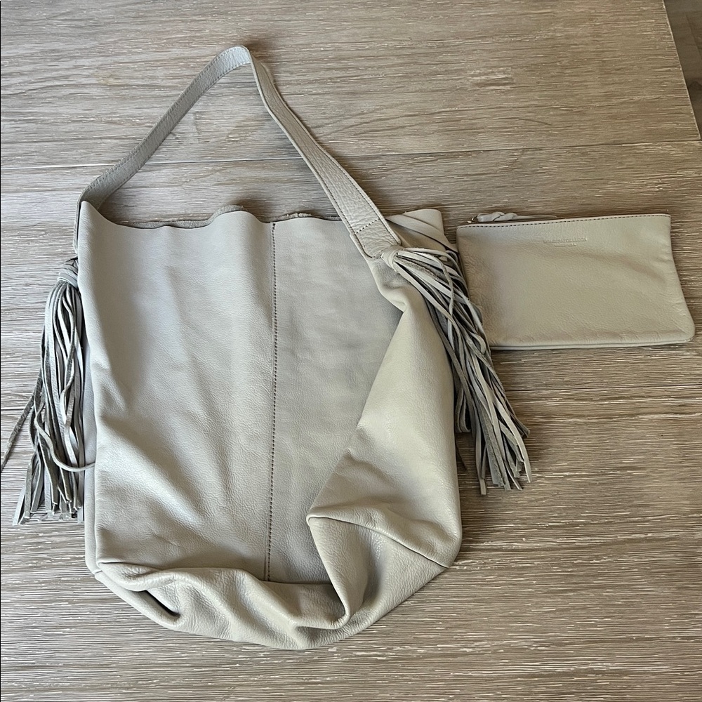 Monserat De Lucca Gray Leather Bag